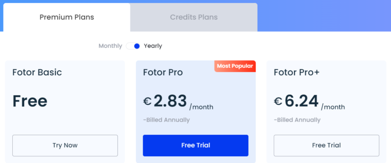 Fotor Review: Pricing