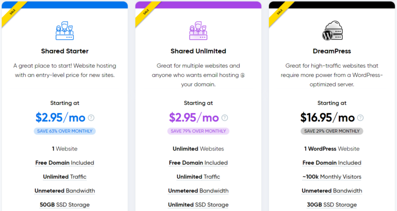 DreamHost Review: Pricing