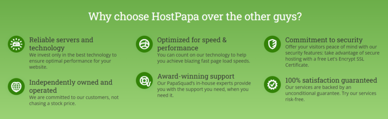 HostPapa Review: Features